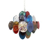 Vintage Murano Multicolored Disks Chandelier 19.7"
